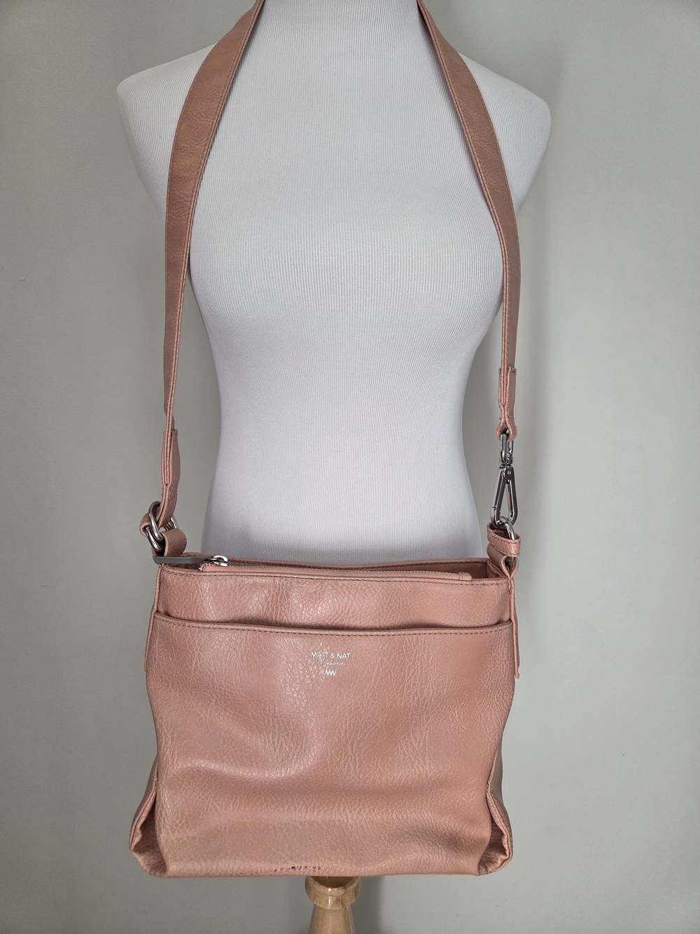 Matt & Nat Leather Crossbody Bag and Wallet Set - Pink - Picture 2 of 14